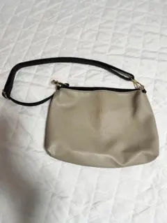 【美品】D.KELLY ショルダーバッグ ブラウン×ブラック 合成皮革