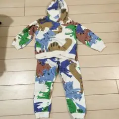 恐竜柄 パーカー パンツ セットアップ