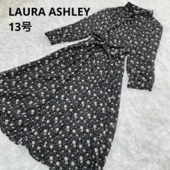 LAURA ASHLEY 花柄　シャツワンピース　大きめ　七分袖