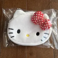 ハローキティ　フェース型ぬいぐるみポーチ。のサムネイル