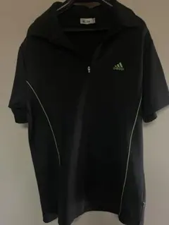 adidas ゴルフシャツ L 黒/緑　美品⭐︎最終値下げ