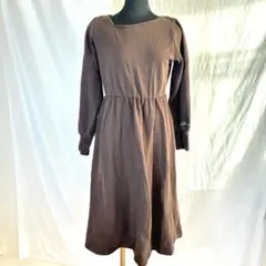 【LL】Ordentlich × AYANO 裏起毛ワンピース　長袖　ブラウン