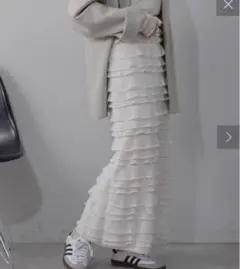 カスタネ　Kastane カットフリルIラインスカート