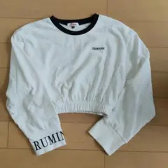 Pink Latte Mサイズ クロップド白Tシャツ　トレーナー風