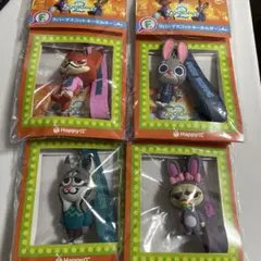 ズートピア2 ハッピーくじ F賞 ラバーマスコットキーホルダー コンプリート