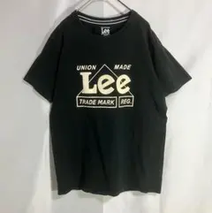 最終価格【LEE リー プリント/半袖Tシャツ】ブラック/アメカジ古着M