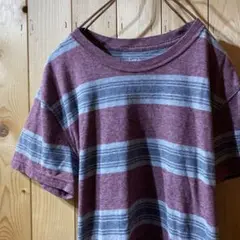 ss4750 GEORGE 半袖Tシャツ ボーダー エンジ S メンズ