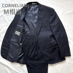 【21】中古CORNELIANI ネイビーストライプ メンズスーツ M相当 高級のサムネイル