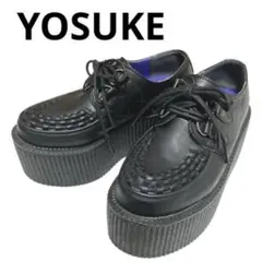 未使用級✨　YOSUKE ヨースケ　厚底　レースアップ　ラバーソール　23.5
