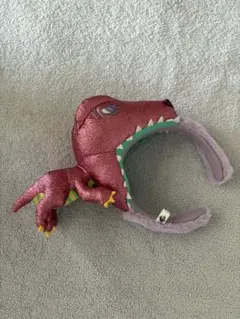 USJ カチューシャ 恐竜 ラメ ピンク