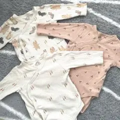 ネクストベビー　長袖ロンパース　6ヶ月から9ヶ月　70サイズ3点セット　うさぎ