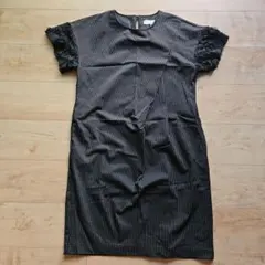 ☆LIMITED EDITION☆ブラックストライプワンピース☆袖レース☆美品☆