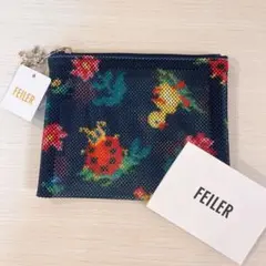 フェイラー　ハイジ　メッシュポーチ　　Sサイズ　ネイビー