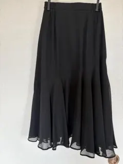 社交ダンスのシフォン フレアスカート 黒