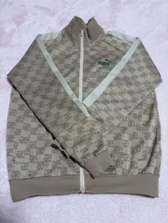 PUMA ベージュ ジップアップジャージ M