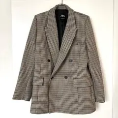 【極美品】ZARA ザラ ダブルジャケット テーラードジャケット チェック柄