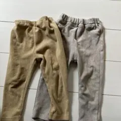 コーデュロイ レギンス 2枚セット ベージュ グレー
