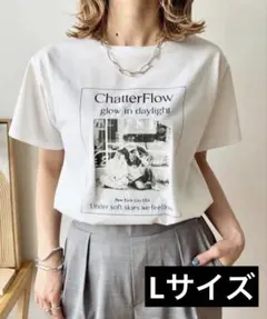 しまむら MAYOコラボ フォトプリントTシャツ 半袖 白 Lサイズ