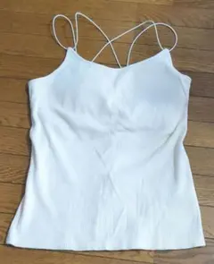 ホワイト クロスストラップ キャミソール
