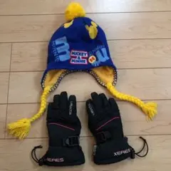 スキー手袋、帽子セット