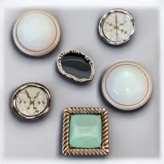 レトロな飾りボタン6個セット