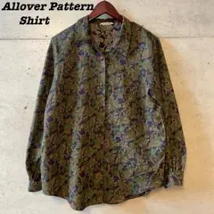 ペイズリー柄シャツ レディース 総柄 レトロ 古着 ヴィンテージ