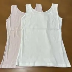 Jewel リブ編みタンクトップ　2色組