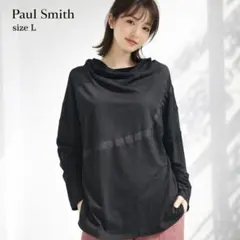 美品 ポールスミス Paul Smith チュニック ロンT 黒 変形 L