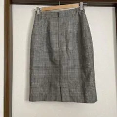チェック柄タイトスカート ひざ丈 ミニスカート ラップスカート 古着 レトロ