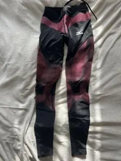 Lサイズ 黒とピンクのストレッチタイツ L