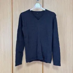 ダークグレー Vネック セーター Sサイズ