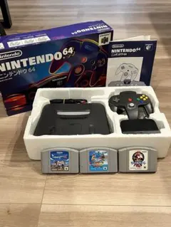 【箱・説明書付】ニンテンドー64 本体＋ソフト3本セット ジャンク品