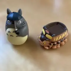 ジブリ　となりのトトロ　ネコバス　指人形　ソフビ