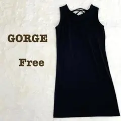 GORGE　ゴージ ノースリーブ　ミニワンピース F　美品　着痩せ　体系カバー