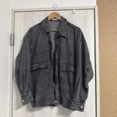 INGNI ジップBIGデニムブルゾン グレー
