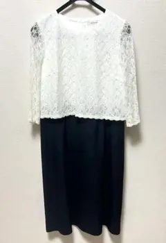 新品未使用 東京ソワール　13号　Rifanne　ロング丈ワンピース　レース