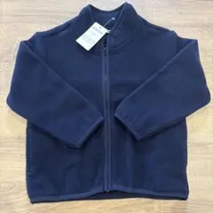 100 ネイビー フリース ジップアップジャケット