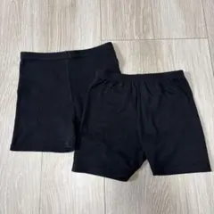 120 2分丈、3分丈各1枚ずつ スパッツ 黒