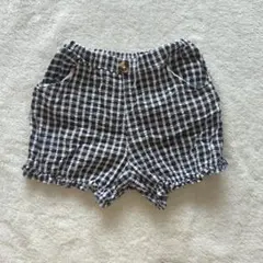 チェック　カボチャパンツ　女の子