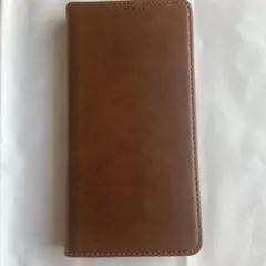 iPhone15 用ブラウンレザー手帳型ケース