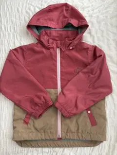 BEAMS mini フード付きジャケット ピンク/ベージュ