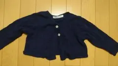 ネイビー ニットカーディガン ファミリア