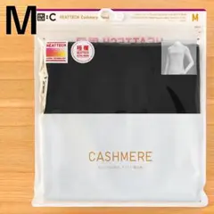 極暖　ヒートテック カシミヤブレンド タートルネックT 　黒 M　ユニクロC
