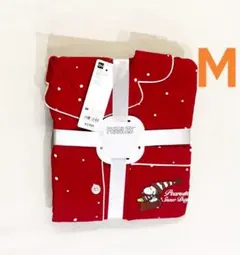 GUフランネルパジャマスヌーピーMサイズレッド　PEANUTS ジーユー