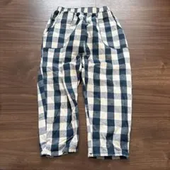 PAIR MANON チェック柄長ズボン 120cm 綿100%