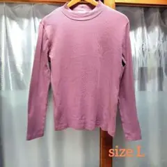 ハニーズ　CINEMA CLUB　綿100%長袖 タートルネック　ピンク　L