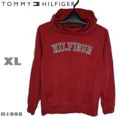 トミーフィルフィガー US古着　プルオーバーフーディ　黒　レディースL