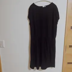 GAP 黒 XL ひざ丈ワンピース 半袖