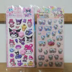 EM2 サンリオキャラクターズ　肉球シール ぷくっとシール　クロミマイメロディ