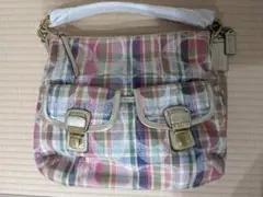 【未使用品】COACH チェック柄 ショルダーバッグ
